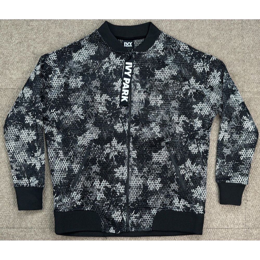 Ivy Park Women's Full Zip Mesh Multicolored Bomber Jacket Size‎ XS